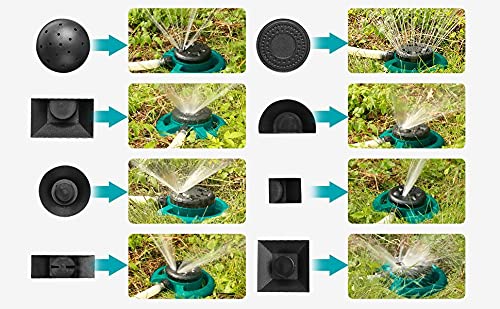 Giftock 1 Pc Automatic 360 ° Rotating Adjustable Round 3 Arm Lawn Water Sprinkler for Watering Garden Plants/Pipe Hose Irrigation Yard Water Sprayer (Green)