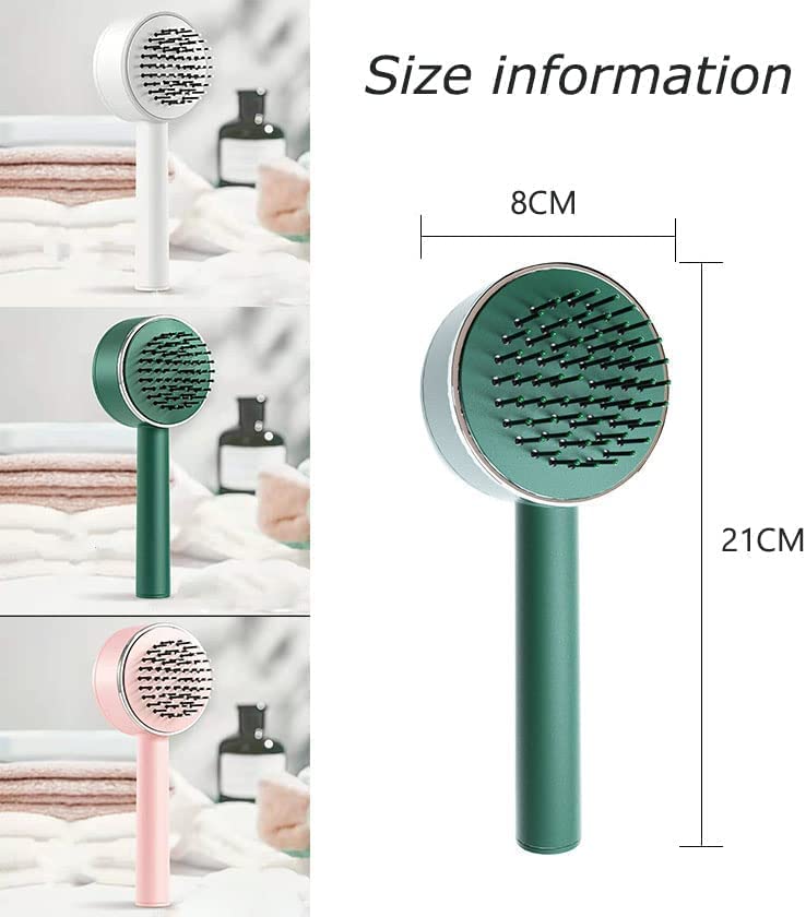 Giftock Airbag Massage Comb, 3D Air Cushion Massager Brush, Self Cleaning HairBrush, Original Detangler Self Cleaning Hair Brush, Massage Brush Hair Combs for Men and Women