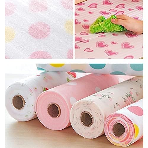 Giftock Kitchen Cabinet Disposable Mat- Multipurpose Waterproof Non-Slip Kitchen Drawer Wardrobe Mat, Shelf Liners for Kitchen Cupboard Liners, Table Drawer Mat, Refrigerator (45x300) (2)