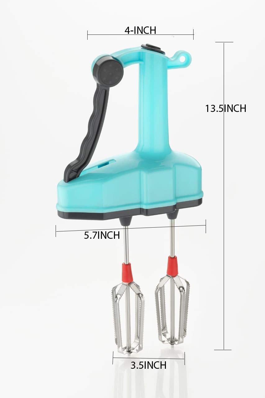 Giftock Jumbo Dual Blade Manual Hand Blender- High-Speed Dual Power Free for Kitchen Beater Whipping Cream Machine -Cakes, Soup Soup, Lassi, Milkshake