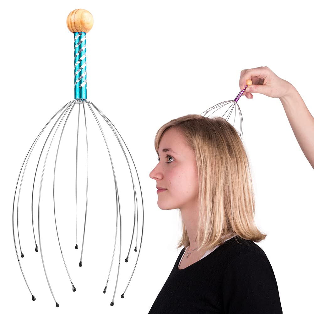 Giftock Enriching Beauty Head massager Scalp Scratcher Body Relaxing Hair Massage Hand Scalp Massager Hand Held Scalp Pain Relief And Hair Growth Neck Massage Octopus Scalp Pointer (Pack of 1)