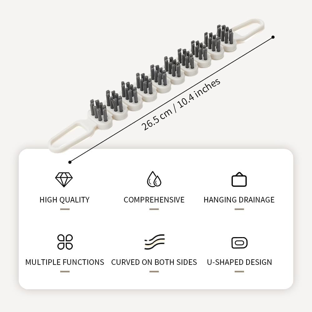 Giftock Crevice Cleaning Brush, Multifunctional Gap Cleaning Brush Tool, Bathroom Gap Brush,Flexible Gap Cleaning Brush, Bendable Brush for Bathroom Kitchen Faucets, Corners, Taps. (Pack of 1)