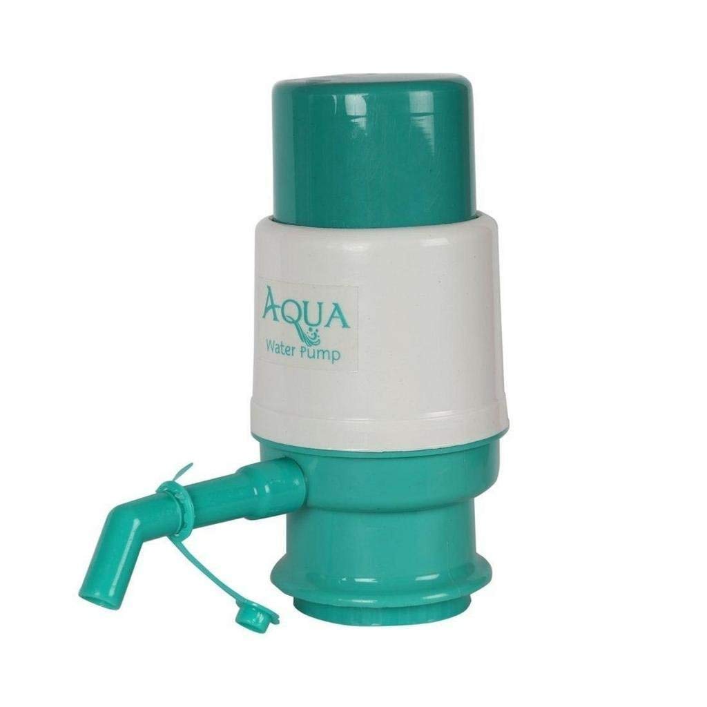Giftock Plastic Hand Press Manual Aqua Water Pump Dispenser for Bottled Drinking (Multi Color, Standard Size)