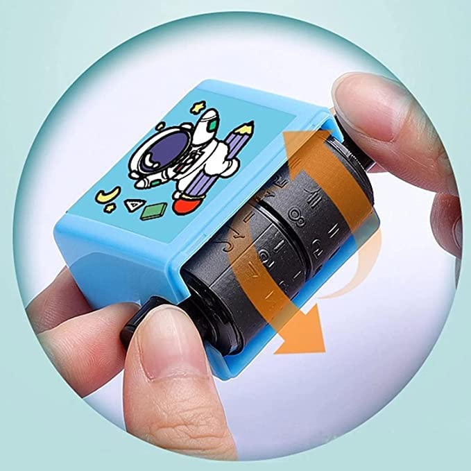 Giftock Smart Number Rolling Maths Stamps for Kids, Subtraction Maths Roller Stamp, Smart Math Roller 100 Learning Toy for Preschool, Stamp Art for Kids (Pack of 1- Multicolor) (Subtraction)
