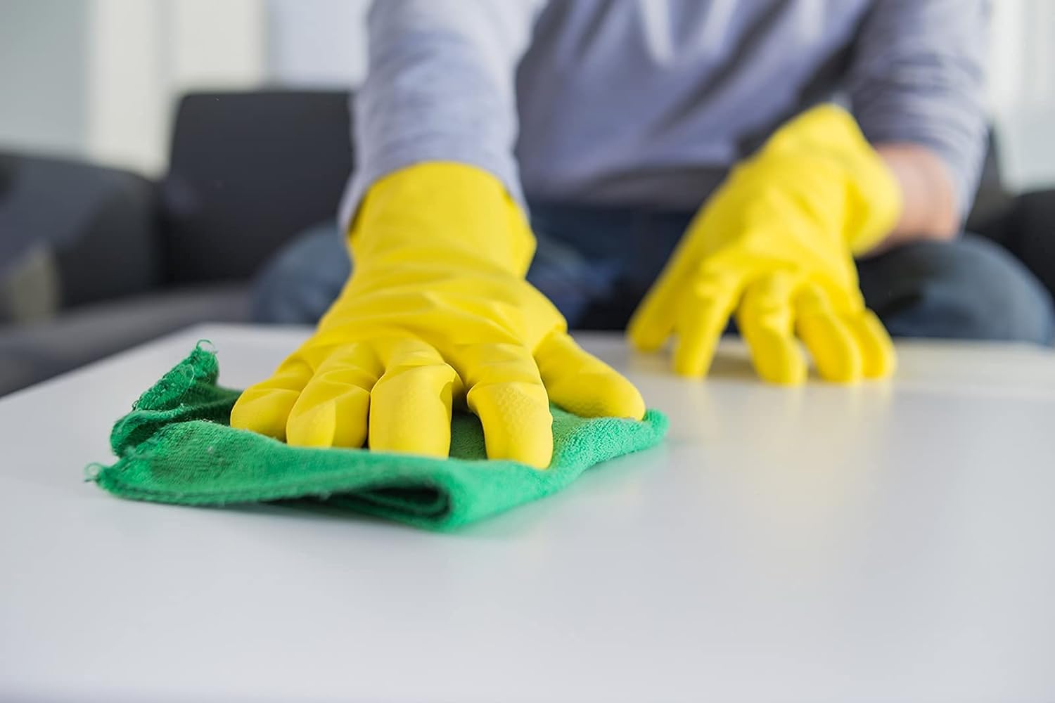 Giftock 3 Pair Reusable Household Rubber Cleaning Gloves,Dishwashing Gloves, Kitchen Cleaning, Working, Painting, Gardening, Pet Care || (Free Size, Yellow)