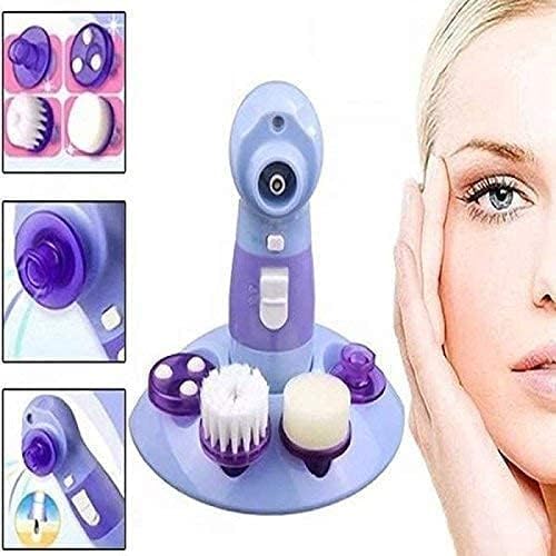 Giftock 4 in 1 Multifunctional Power Perfect Pore Facial Cleaning Brush Blackheads Remover Face Beauty Care Facial Massager Skin Care Cleaner Face Washing Machine Blackhead Remover(Pack of 1)