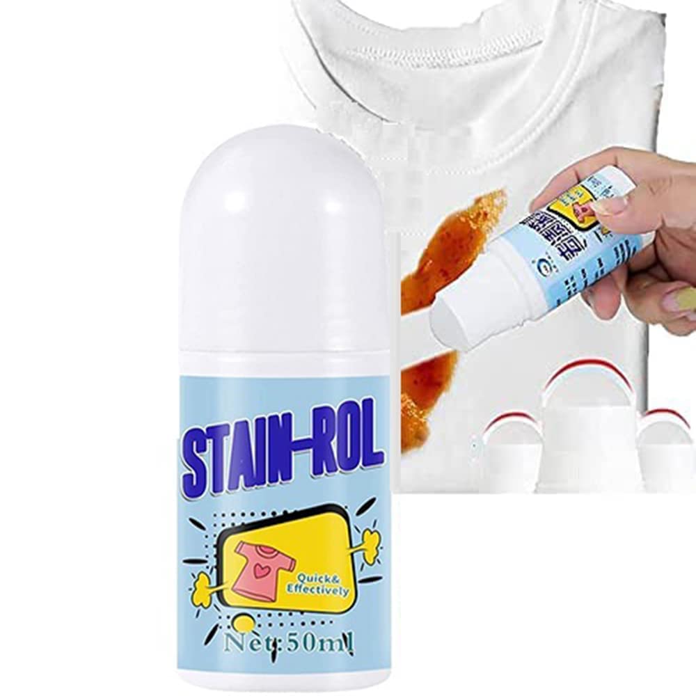 Giftock Stain Remover For Clothes | Multi-Purpose Roll Bead Fabric Clothes Stain Remover Pan | Instant Stain Remover For Cotton, Linen, Polyester, Blended Fabric, Denim, Down Jacket Etc., Gel