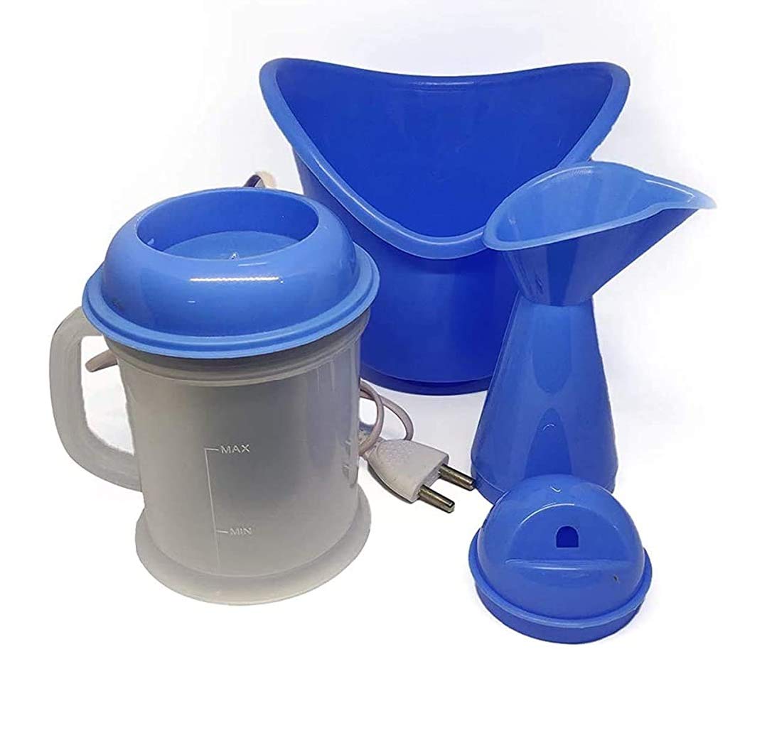 Giftock 3 in 1 Vaporizer machine Facial Steamer and Nose Steamer, cold & cough Steamer Nozzle Inhaler and Facial Steamer Machine Vaporizer Color May Vary Vaporizer (Blue)