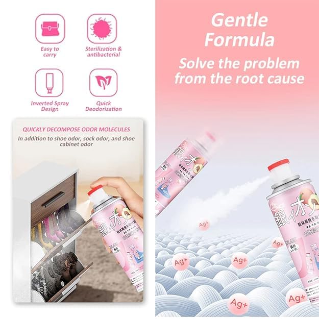 Giftock Fragrance Shoe Spray/Disinfectant/Foot Odor/Deodorizer/Air Refresher, Long Lasting Shoe Sanitizer- Shoe Odor Eliminator & Smell Remover Spray(PACK OF 1)