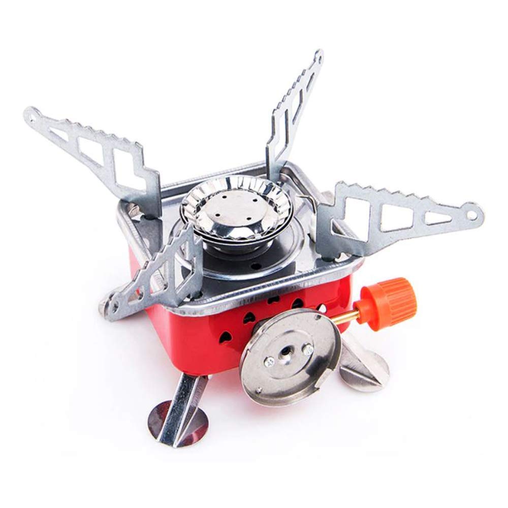 Giftock Portable Gas Stove And Picnic Butane Gas Burner For Outdoor Camping, Hiking, Travelling, To Cooking The Food | Stainless Steel Cylinder, Folding Furnace, Camping Equipment, Gastove With Pouch