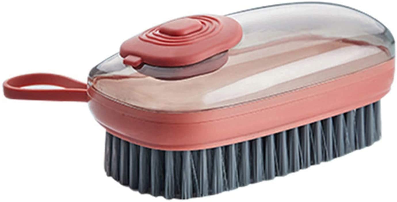 Giftock 3 in 1 Multipurpose Grip Liquid Adding Silicon Scrubber Brush for Kitchen & Bathroom Household Cleaning