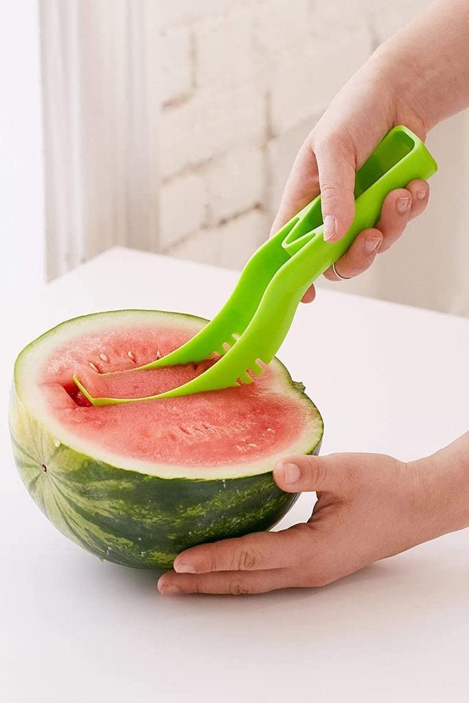 Giftock Multipurpose Slicer Cutter-Dual Stainless Steel Cutting Blades Spiral Slicer for Zucchini Spaghetti Noodles- Veg. Salad Maker Slicer for Kitchen (Watermelon Slicer)