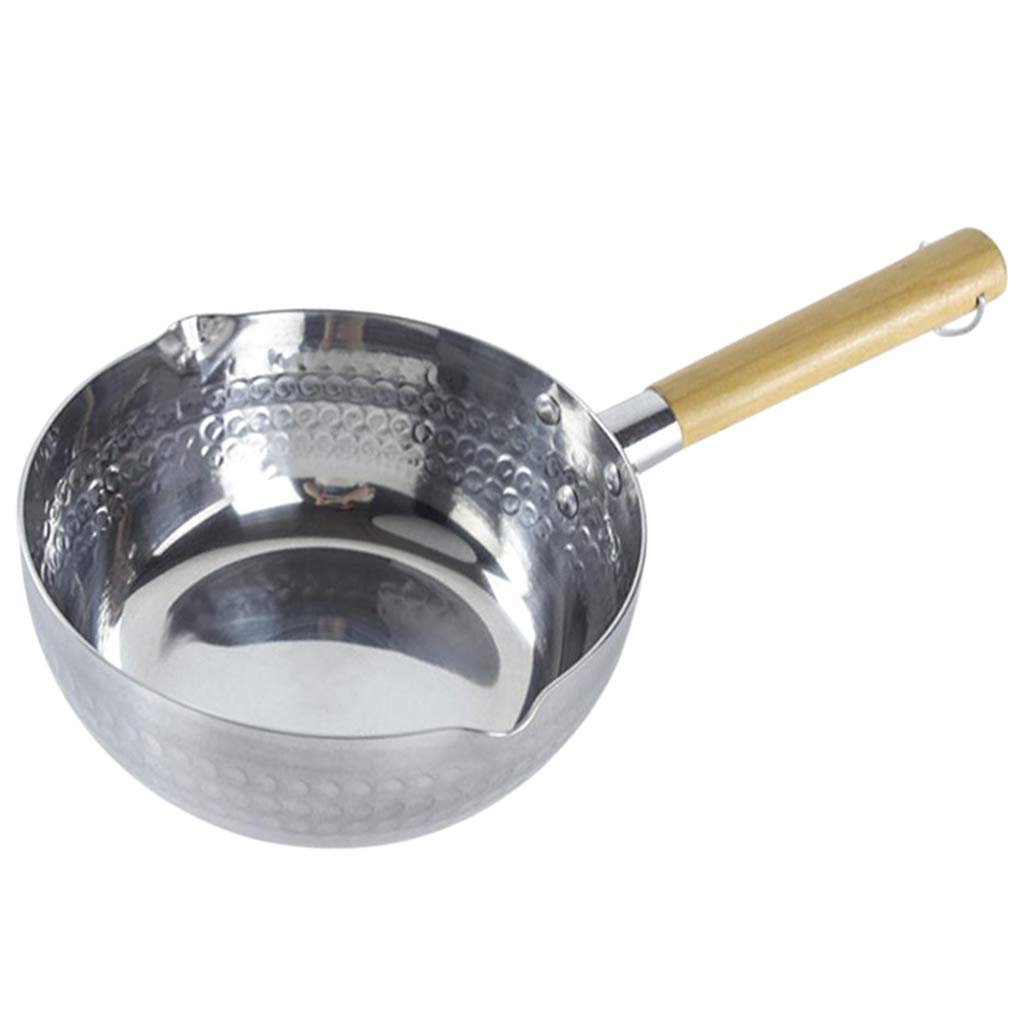 Giftock Small Deep Frying Pot with Basket 1200ml Stainless Steel Fryer Pot with Long Handle Mini deep Oil Fryer for French Fries/Shrimp/Fish/Chicken Wings/Boiling Butter/Sauce/Gravies/Pasta(1-Pcs)