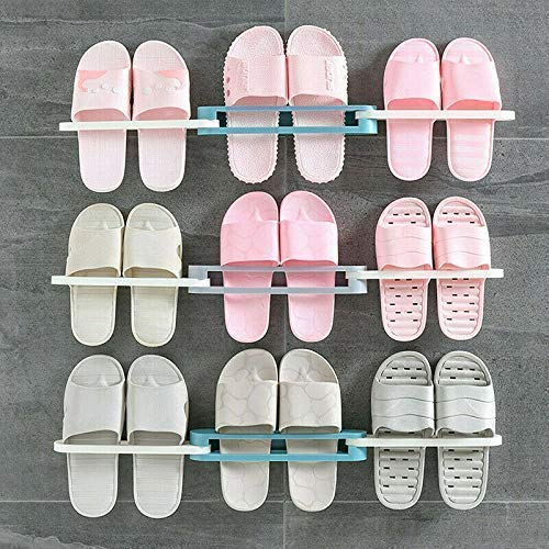 Giftock  Multicolor Plastic Double Layer Shoe Storage Stand Standing Shoes Stand Rack Holder Stacker Shelf Closet Organizer Space Saver(1 Pcs)