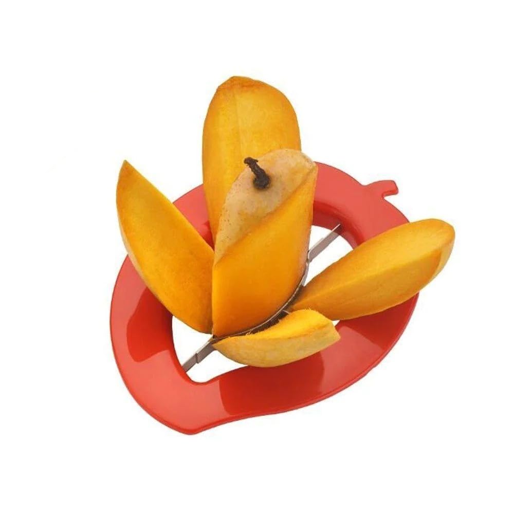 Giftock Deluxe Mango Cutter Chopper Slicer Machine a Mango Cutting Tool with Stainless Steel Blades for Easy and time-Saving Slicing of Same-Size Mango Slices