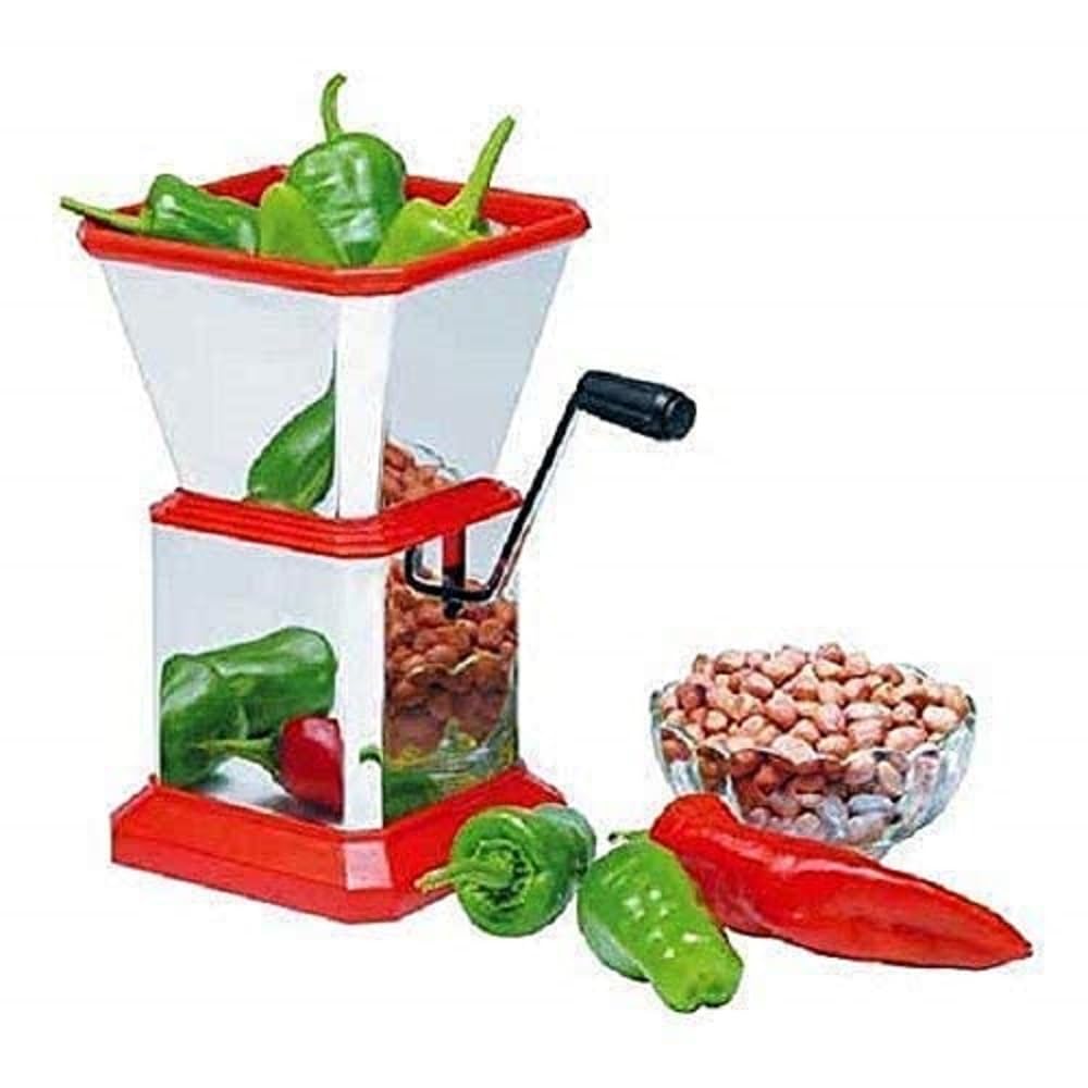 Giftock ABS Plastic Stainless Steel Onion, Chilly, Dry Fruit Cutter & Vegetable Chopper, Chilli Cutter/Chopper