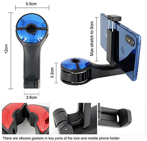 Giftock 2Pack Car Seat Back Hooks, Universal Multifunctional Car Vehicle Back Seat headrest Mobile Phone Holder Hanger Holder Hook for Bag Purse Cloth Grocery (Silver)