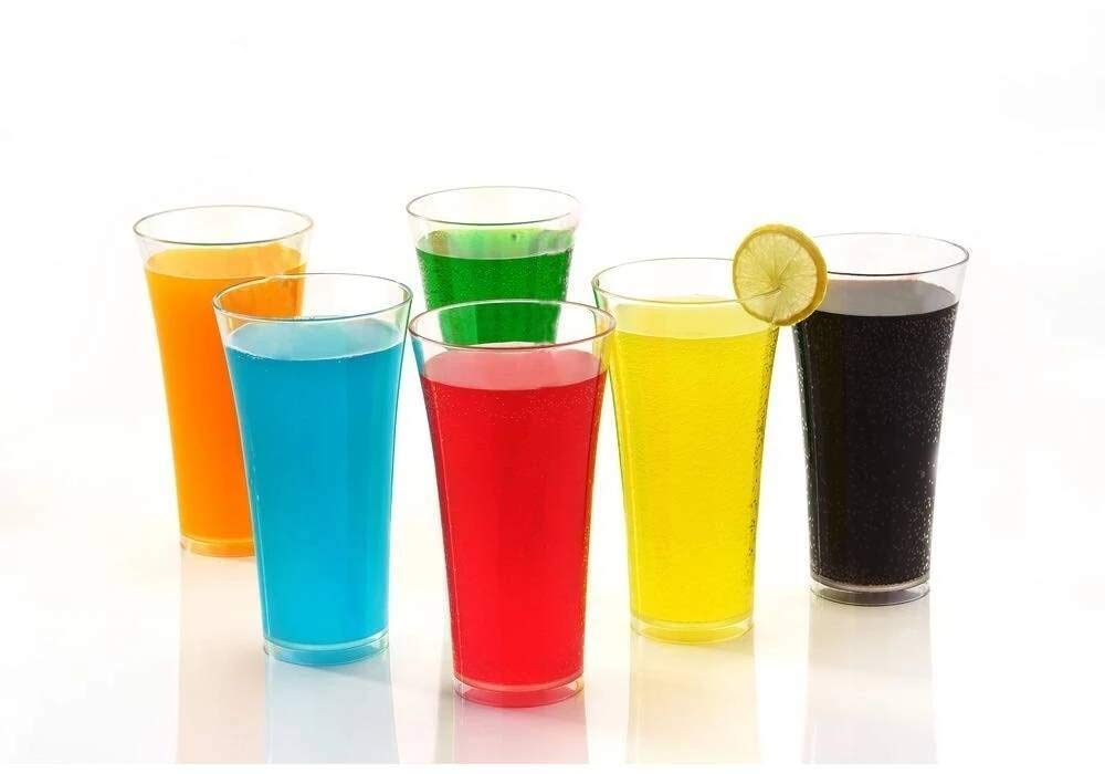 Giftock 6 Pcs. Plastic Unbreakable Transparent Transparent Water Glass/Juice Glass/Beer Glass/Wine Glass Plastic Glass - Pack of 6, 300 ml, Plastic
