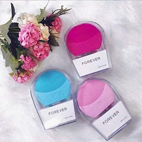 Giftock Forever Lina Dual-sided mini Smart Silicone Electric Facial Cleansing Device, Rechargeable, Multicolor