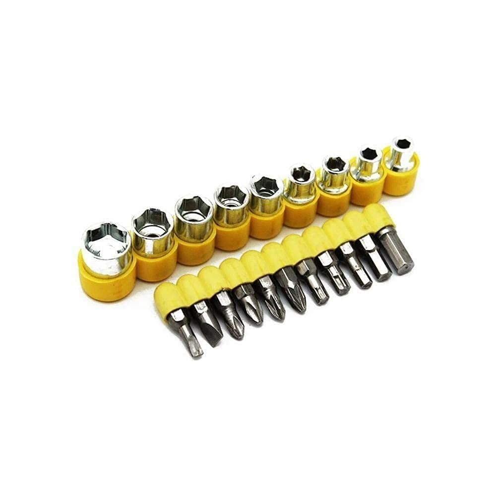 Giftock 24 pcs T Shape Screwdriver Set Batch Head Ratchet Pawl Socket Spanner Hand Tools