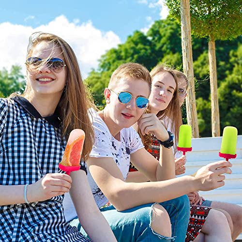 Giftock Ice Candy Moulds for Freezer Ice Pop Makers Plastic Reusable Kulfi Mould Set for Children and Adults- 100% Food Grade (Design -1)