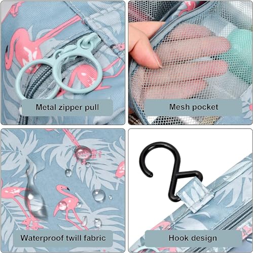Giftock Cosmetic Hanging Toiletry Bag for Men Women Travel Organizer Accessory Waterproof Nylon Makeup Shaving Kit Pouch Bag for Men Women
