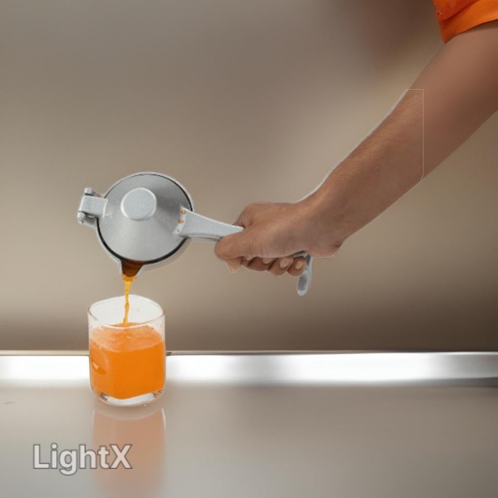 Giftock Aluminium Manual Fruit Juicer Orange Juicer Heavy Duty Hand Press Metal Lime Juicer Hand Juicer, juicer Instant, Orange Juicer, Aluminium Handle Juicer Garlic Paste Per Clove (Aluminium)