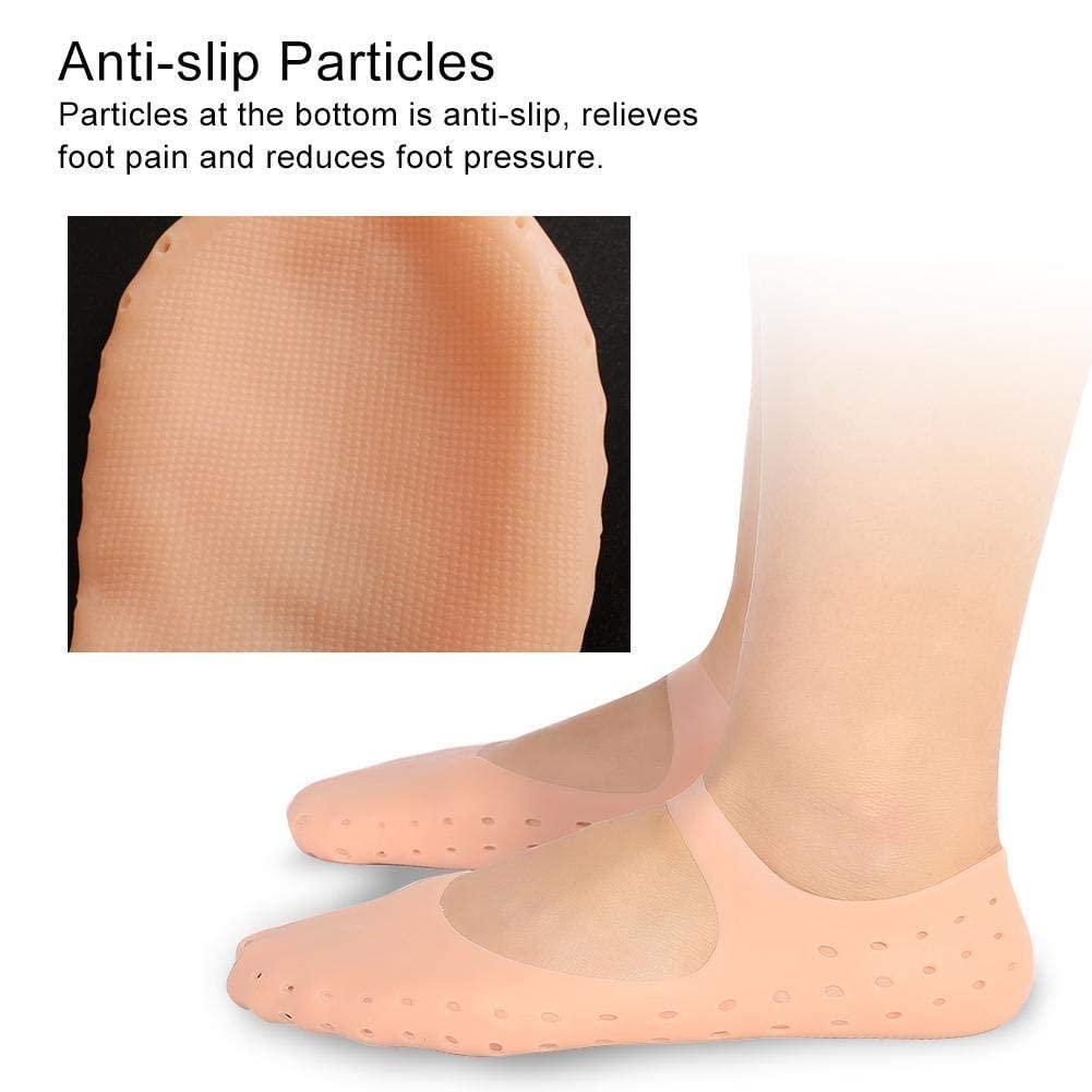 Giftock  New Silicone Full Heel Socks Silicone Full Size Socks, Foot Moisturizing Socks Anti Cracking Care Socks for Dry Feet Cracked Heel Repair Heel(1 Pair)
