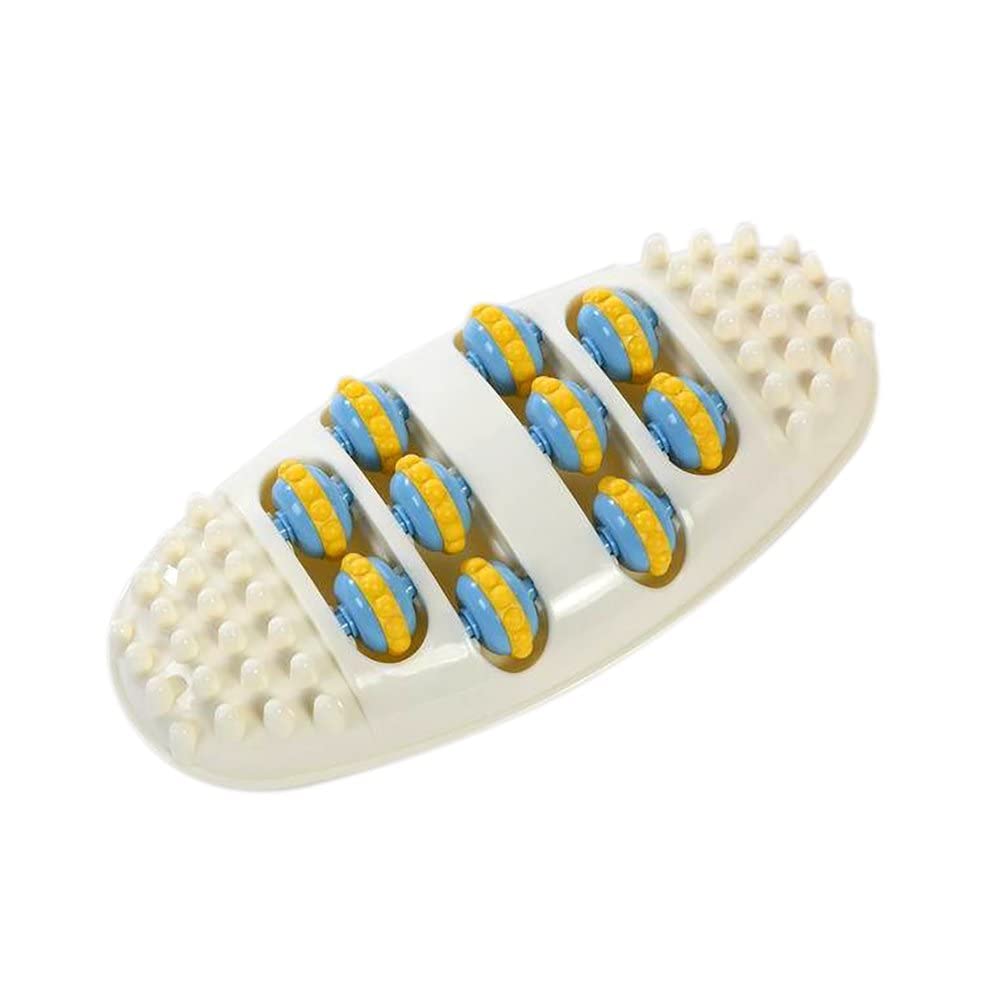 Giftock Oval Shape Foot Massager Roller Wheel Massager Feet Care Pain Relief With 4 Row Rollers Acupoint Relaxation Tool