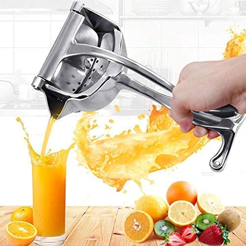 Giftock Aluminium Manual Fruit Juicer Orange Juicer Heavy Duty Hand Press Metal Lime Juicer Hand Juicer, juicer Instant, Orange Juicer, Aluminium Handle Juicer Garlic Paste Per Clove (Aluminium)