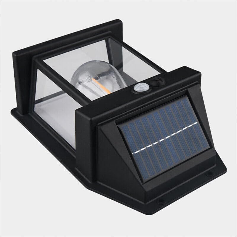 Giftock New Wireless Dusk to Dawn Motion Sensor LED Wall Sconce, Solar Light Outdoor Wall Light, Solar Lamp with Motion Sensor, Waterproof Outdoor Lamp for Garden, Patio, Yard (1 pc)