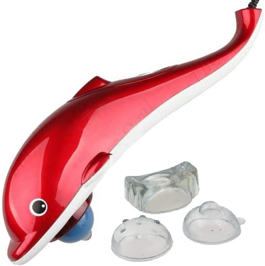 Giftock Big Dolphin Plastic Infrared Hammer Full Body Massager for Pain Relief and Muscle Relax (Colour May Vary)