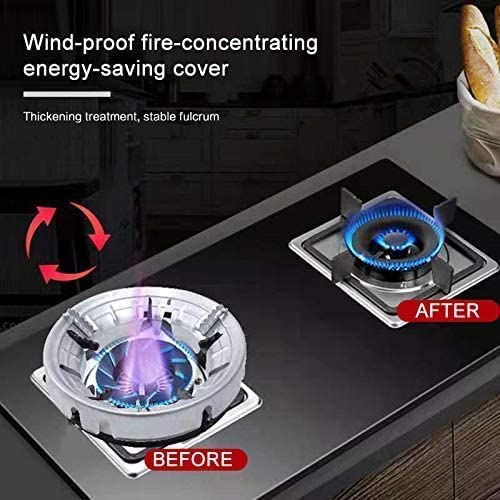 Giftock Gas Stove Stand Round Burner Stand, Glass top Gas Saver Jail Home Stove Fire & Windproof Energy Saving Stand
