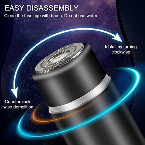 Giftock Mini Portable Electric Shaver for Men and Women Compact Travel-Friendly USB Washable Beard Shaver and Trimmer