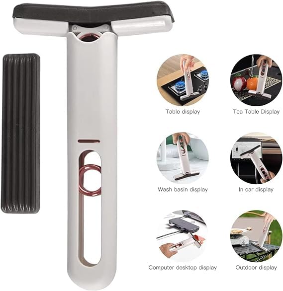 Giftock Mini Mop for Kitchen with Mini Sponges Squeeze Mop Folding Car Window Wall Cleaner Mini Mini Portable mop Desk Cleaner Brush Window Glass Sponge Cleaner Household Cleaning Tools