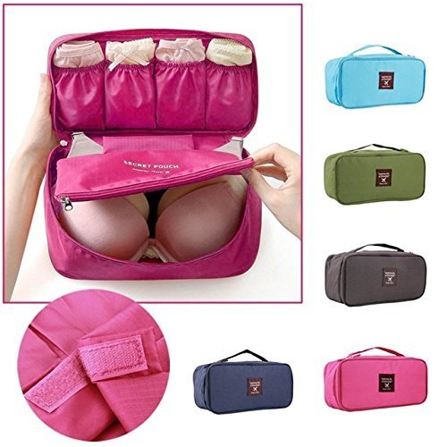 Giftock Multipurpose Waterproof Travel Storage Bag for Undergarments, Inner wear, Toiletries & Travels Cosmetics for Women Men Travel Pouch Kit Bag (Multi color)