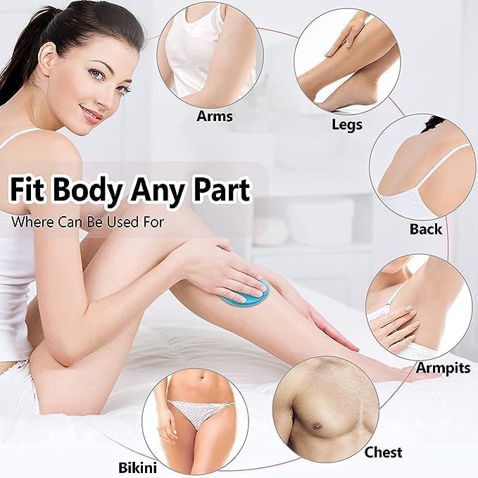 Giftock Hair Remover for Women and Men Hair removar pad Crystal Hair Eraser for Women Painless Hair Remover for Women Reusable Painless Hair Removal Stone