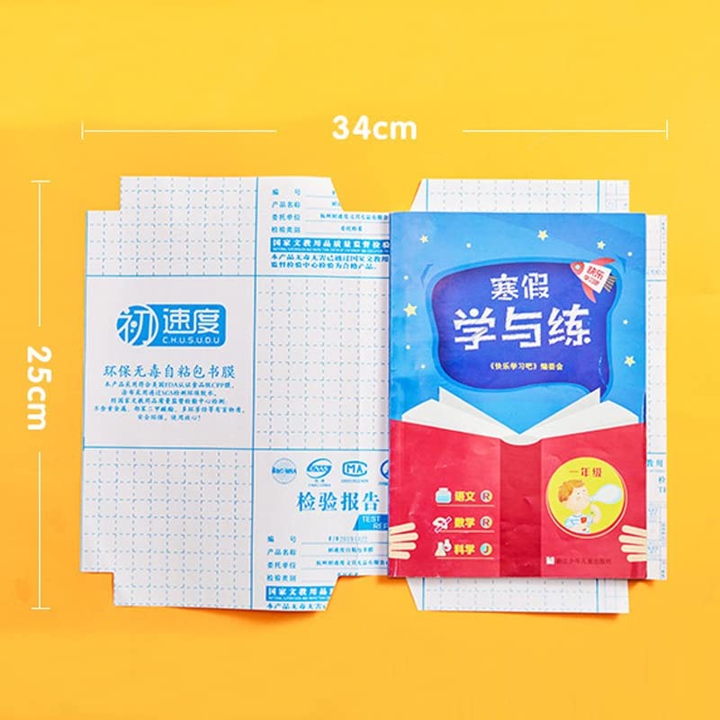 Giftock Transparent Paper Sticker Book Cover Film Clear Matte for Craft 30 Pcs,Waterproof School Textbook Protective Case Cover Can Be Cut Self-Adhesive Book Cover Paper Sticker Book Film
