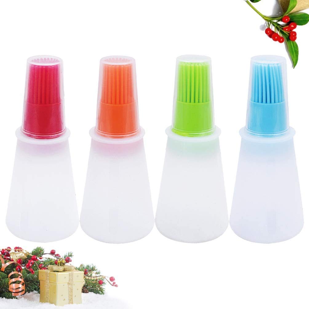 Giftock Oil Bottle Brush- Silicone Pastry Brush for Roasting, sauteing, Baking or Grilling, Frying, BBQ, Cooking Oil Dispenser Kitchen Tools Accessories