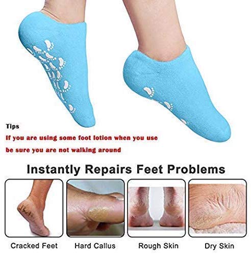 Giftock Silicon Socks Heel for Crack (1 Pair) Spa Gel Socks for Women and Men, Feet Protector Crack Heel Repair Socks with Moisturizing Natural Oil and Vitamin E Repair Dry Cracked Feet & Soften Skin