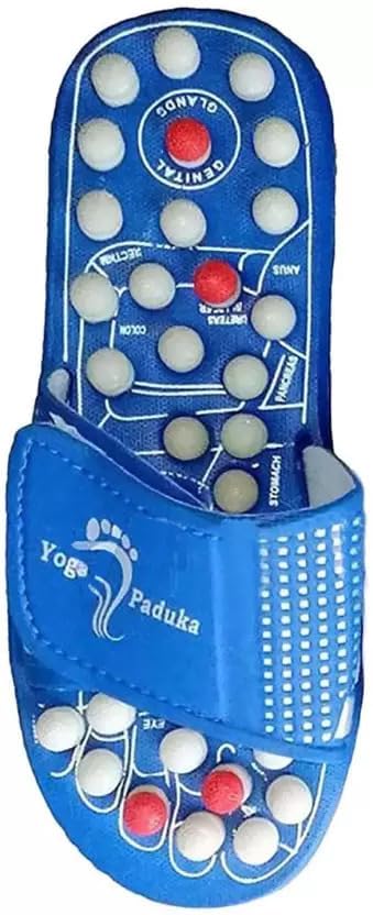 Giftock Spring Acupressure Magnetic Therapy Sandals |Yoga Paduka Acupressure Foot Relaxer| Foot Massager Slipper| Rotating Acupressure Foot Slippers for Men & Women (6 UK)