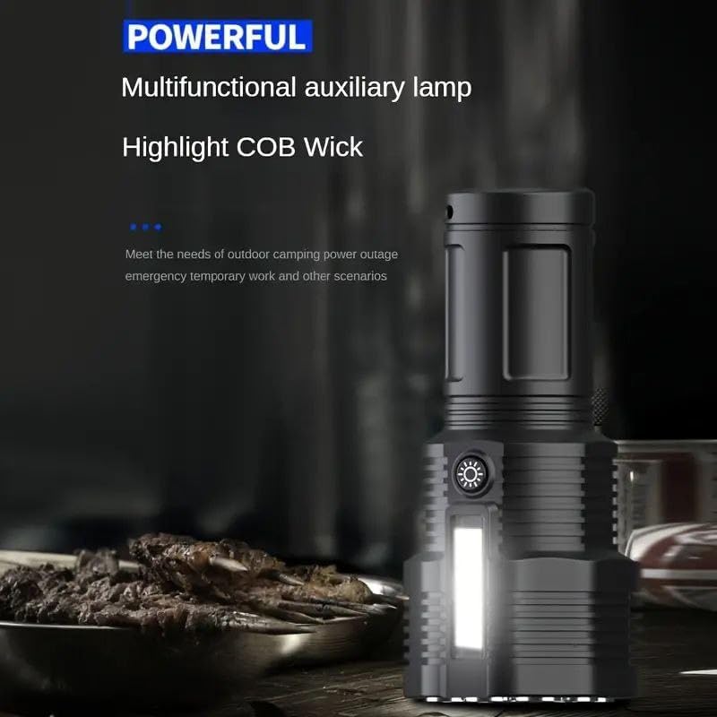 Giftock STORE 12 LED Flashlight COB Side Light USB Rechargeable Strong Light Flashlight