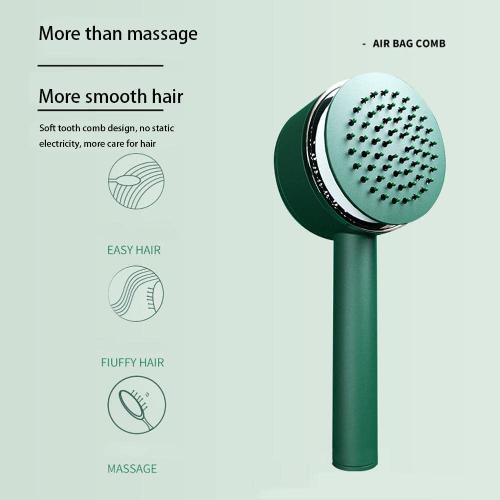 Giftock Airbag Massage Comb, 3D Air Cushion Massager Brush, Self Cleaning HairBrush, Original Detangler Self Cleaning Hair Brush, Massage Brush Hair Combs for Men and Women