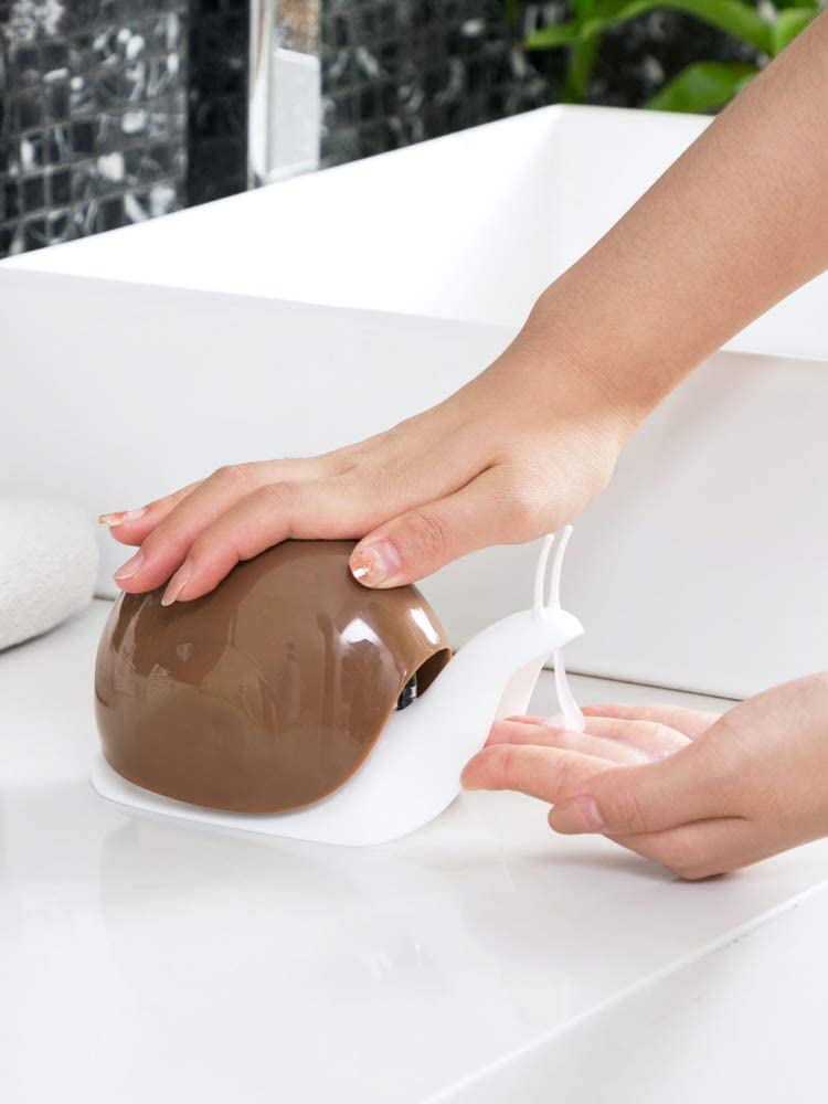 Giftock Plastic Snail-Shape Liquid Soap Dispenser Portable Snail Shape Liquid Soap Dispenser Hand Wash Dispenser Pump Push Type Good Looking Shampoo Dispenser For Hotel Kitchen Bathroom 120Ml