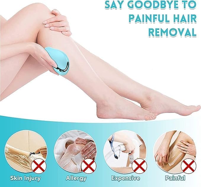 Giftock Hair Remover for Women and Men Hair removar pad Crystal Hair Eraser for Women Painless Hair Remover for Women Reusable Painless Hair Removal Stone
