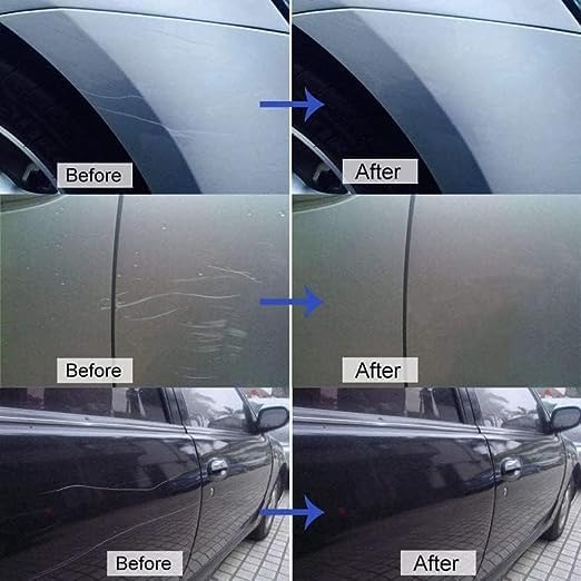 Giftock Car Body Scratch Remover and Repair Polishing Wax Kit with Sponge Cream Wax Body Compound Scratch Remover For Car and Bike Perfect Box with Grey Patchwork (Car Scratch Remover)