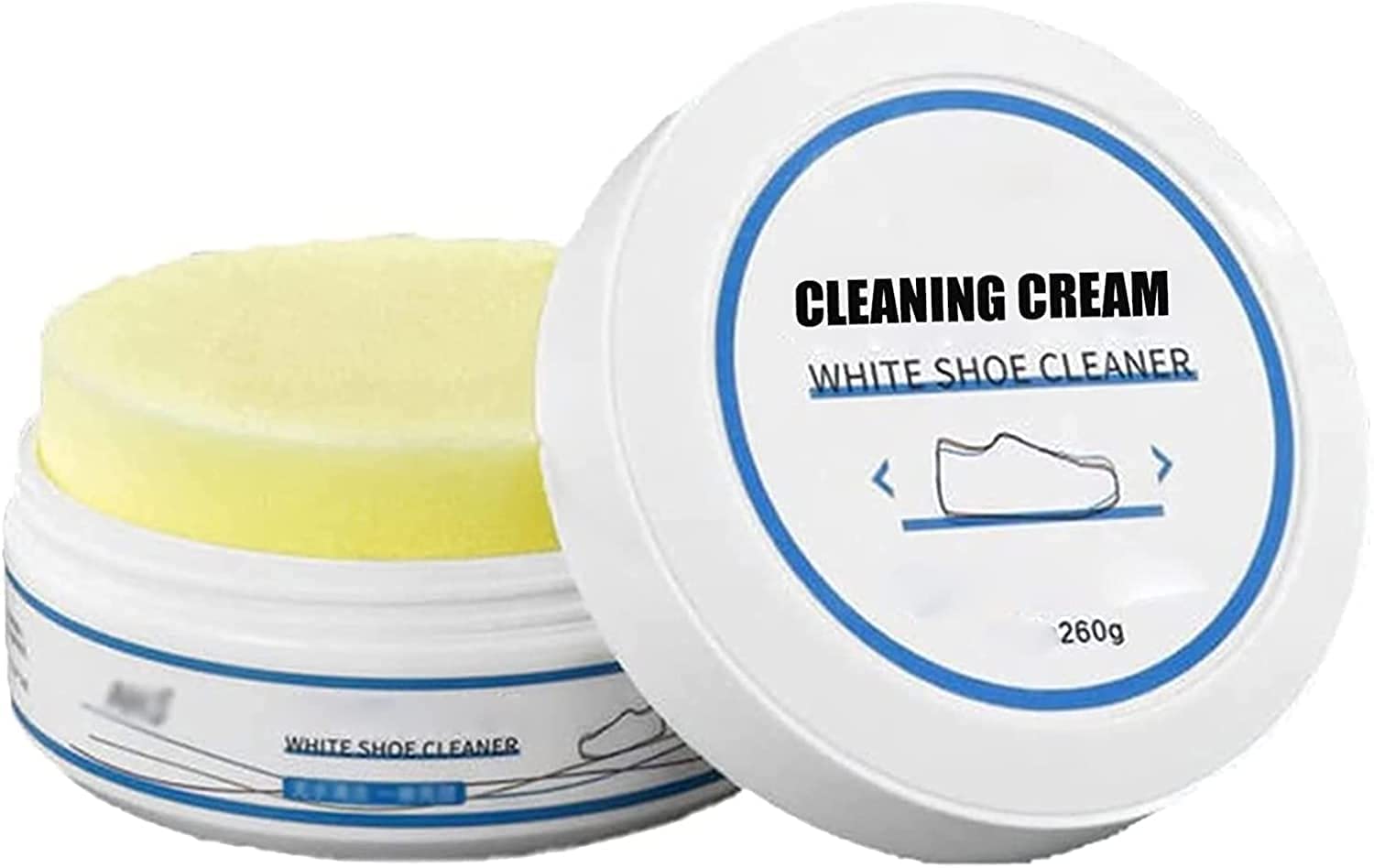 Giftock White Shoe Cleaning Cream | Sneaker Stain Cleaning Cream | Sneaker Stain Remover Cream, Simple and Fast, Shoe Whitening Cleansing Tool, Whitening and Yellowing Maintenance for White Shoes, Leather, Sports Shoes, Leather Bags, Car Interiors