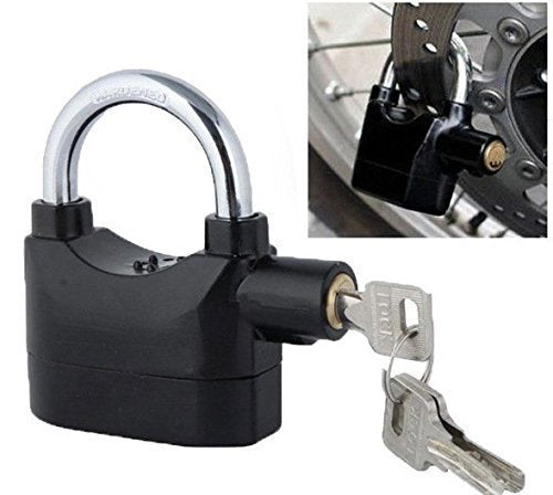 Giftock Alarm Lock Universal Security Anti-Theft Padlock 110db Siren Motion Sensor Safety for Motorcycle Bicycle Door Window | House | Office | Cycle | Bike (1Pc, Black)