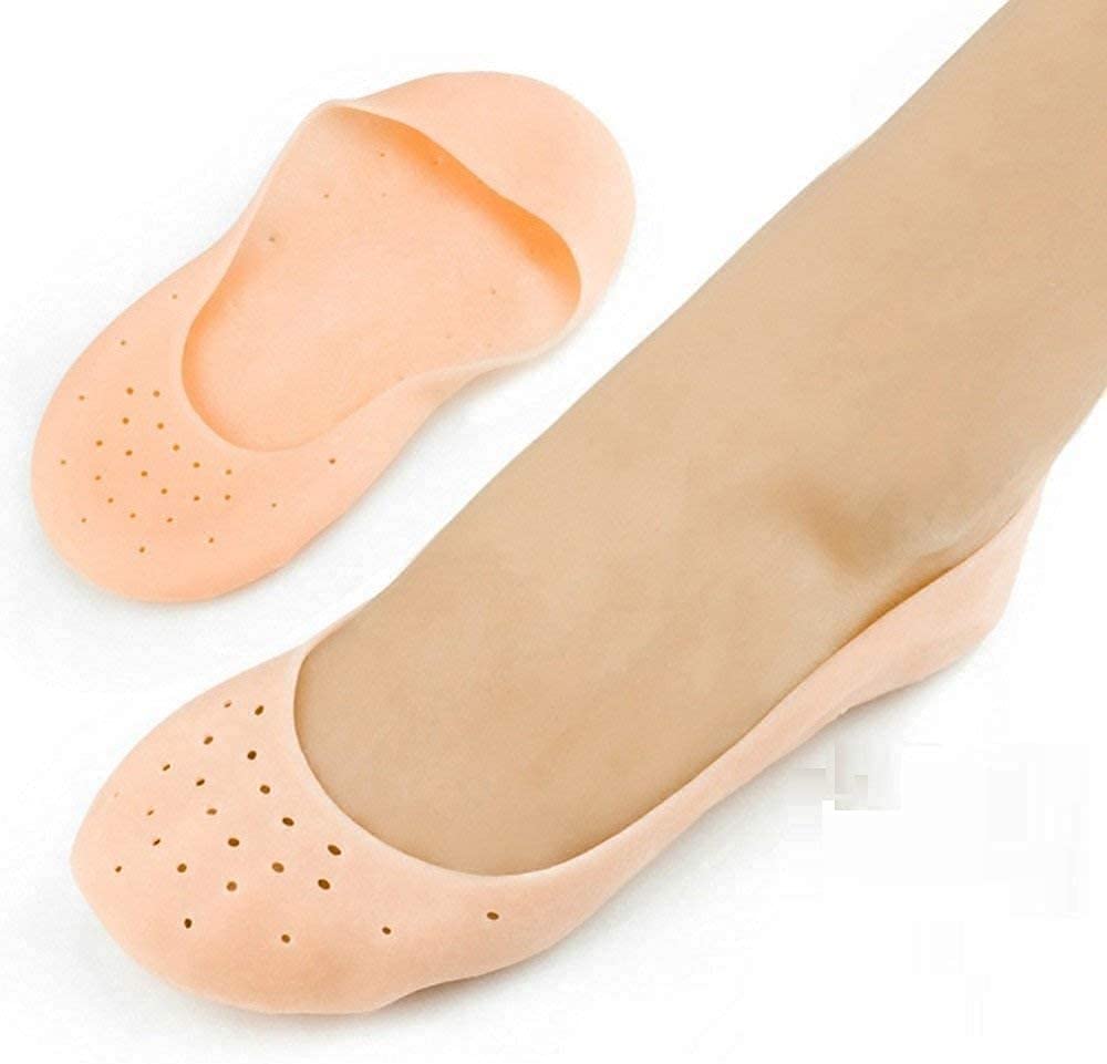 Giftock Anti Crack Full Length Silicone Gel Foot Protector Moisturizing Socks for Foot-Care and Heel Cracks Socks for Cracked Feet, Heel Pad for Heel Pain Relief Men And Women (Beige, Free Size)