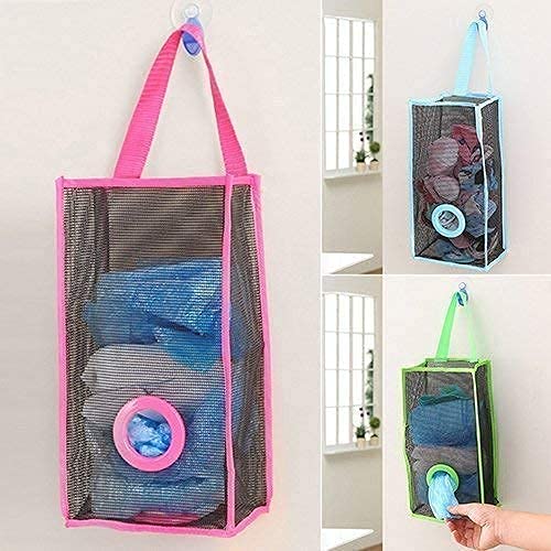 Giftock Wall Hanging Garbage Bags Recycle Breathable Storage Polythene Garbage Bags Kitchen Organizer Plastic Wall Mounted Rubbish Bag Container